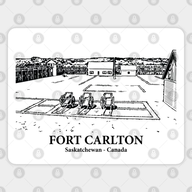 Fort Carlton - Saskatchewan Magnet by Lakeric